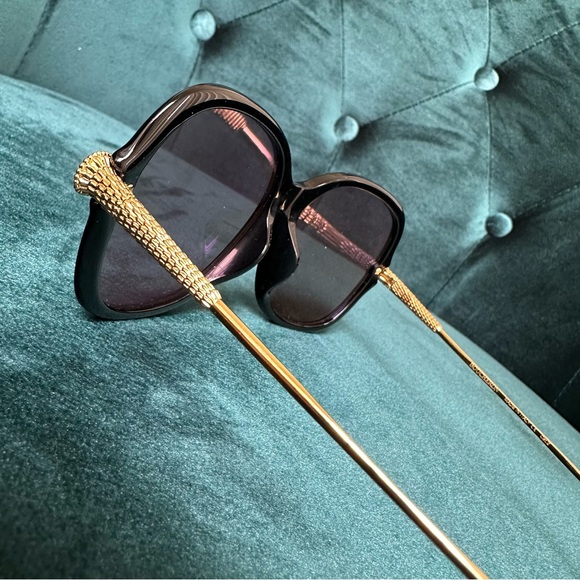 Boucheron Sunglasses - Gold/Black diamond accents NWOT - Picture 9 of 10